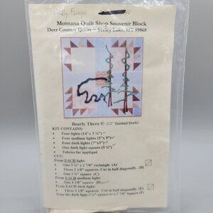 Bearly There Souvenir Block Kit Deer Country Quilts Applique Partly Finished